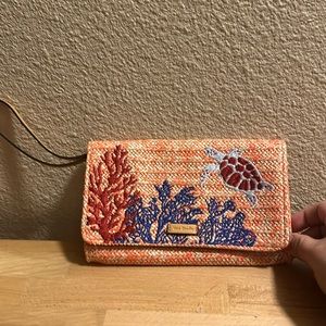 Vera Bradley Straw Design Wristlet
